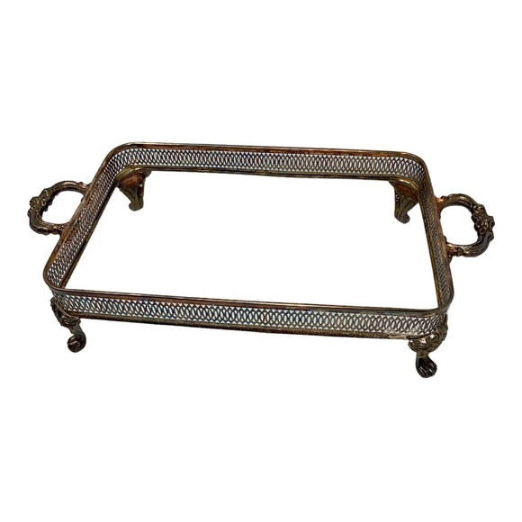 Vintage Beautiful Pyrex Cradle. 9 x 14 x 4” Silver Plated. - Picture 2 of 5